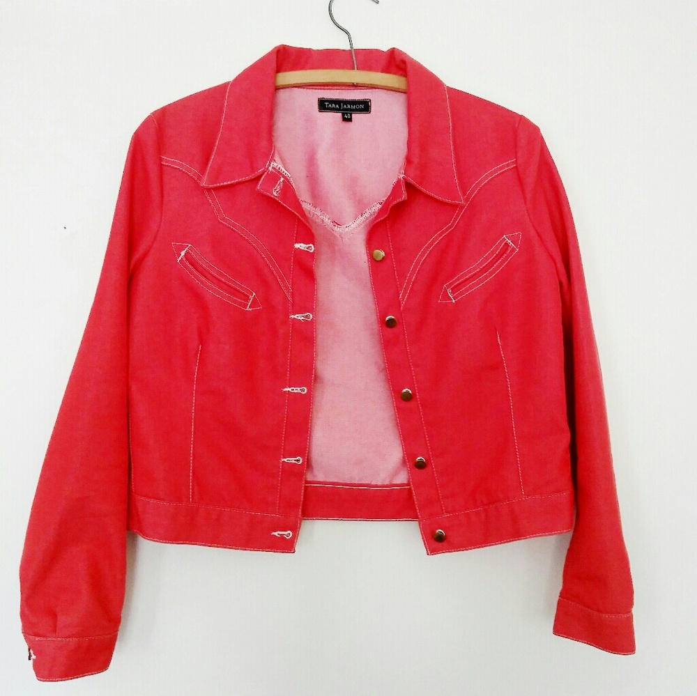 Tara Jarmon Embroidered Denim Jacket